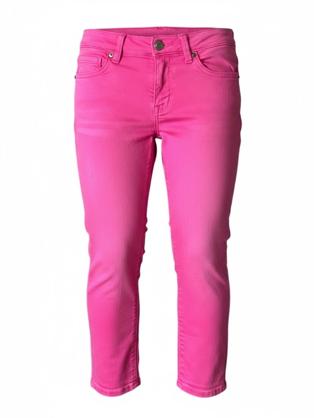 1822 Denim Pink Cropped Jeans Womens Size 6 Skinny Stretch Pink Denim Summer